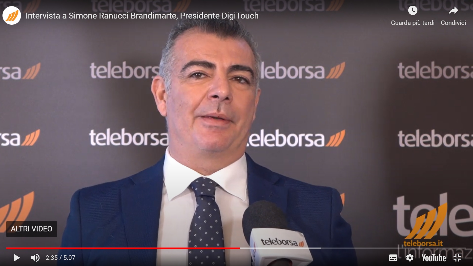 TELEBORSA – DigiTouch, Ranucci Brandimarte: su M&A vari dossier sul tavolo, puntiamo su tecnologia