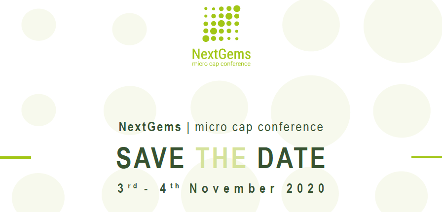 NextGems – micro cap conference, 3-4 novembre 2020