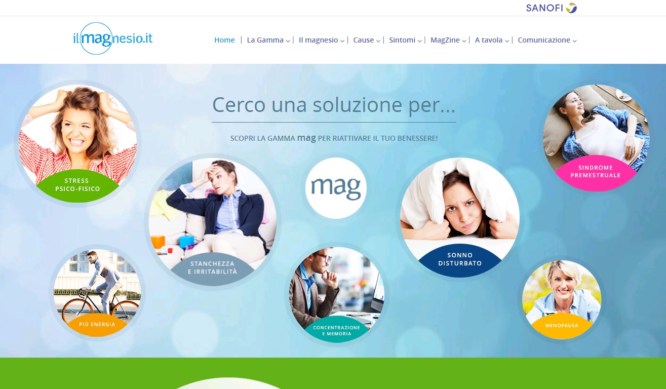 Rassegna Stampa – E3 per Sanofi cura il lancio del nuovo sito del brand MAG e ne supporta la Social Media strategy