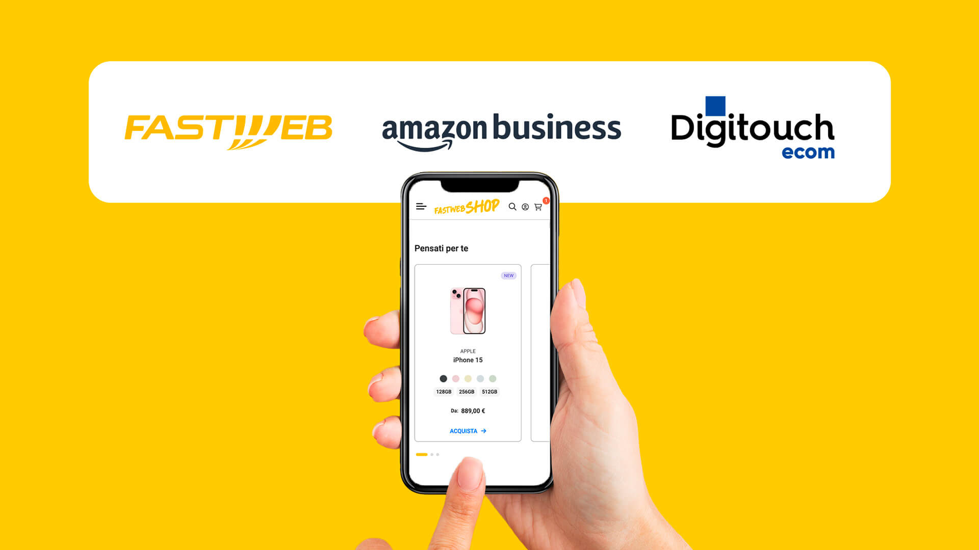 Digitouch Ecommerce potenzia l’esperienza di acquisto di Fastweb Shop con l’integrazione di Amazon Business