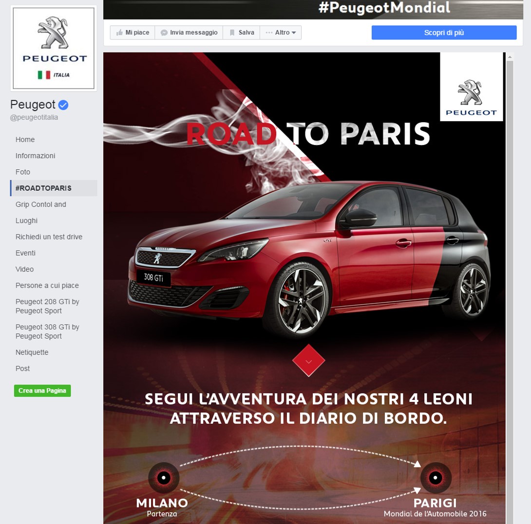 E3 porta i fan di Peugeot Italia al Mondial de l'Automobile 2016 con Road to Paris